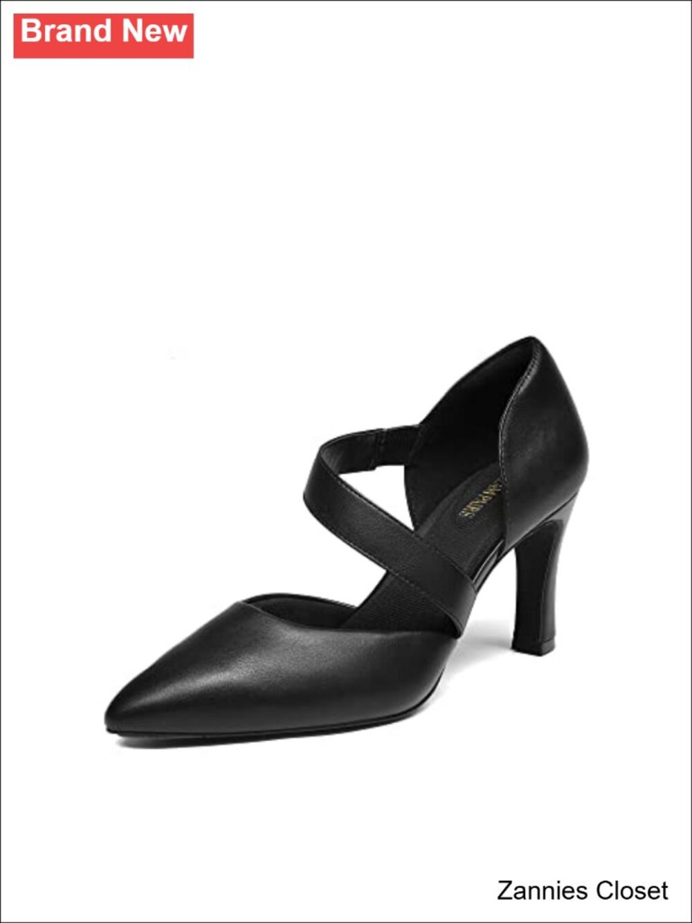 ✨ Women's High Heels Comfortable Work Pumps Faux Leather Pointed Toe 3 inch